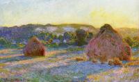 Monet, Claude Oscar - Grainstacks at the End of Summer, Evening Effect